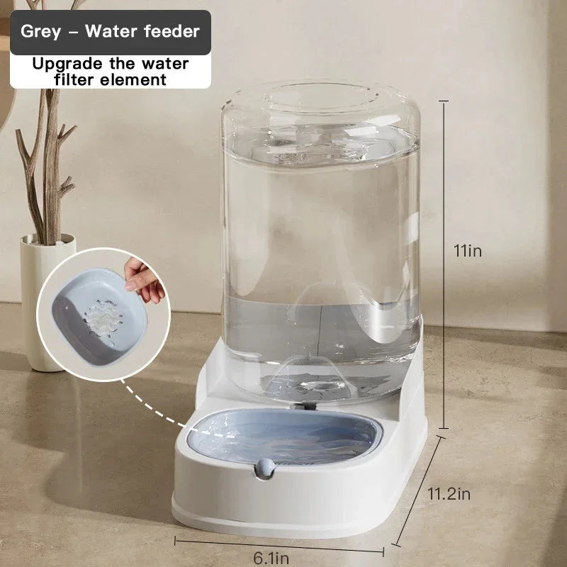 Automatic Pet Feeder & Water Dispenser - Transparent Food Storage for Dogs & Cats