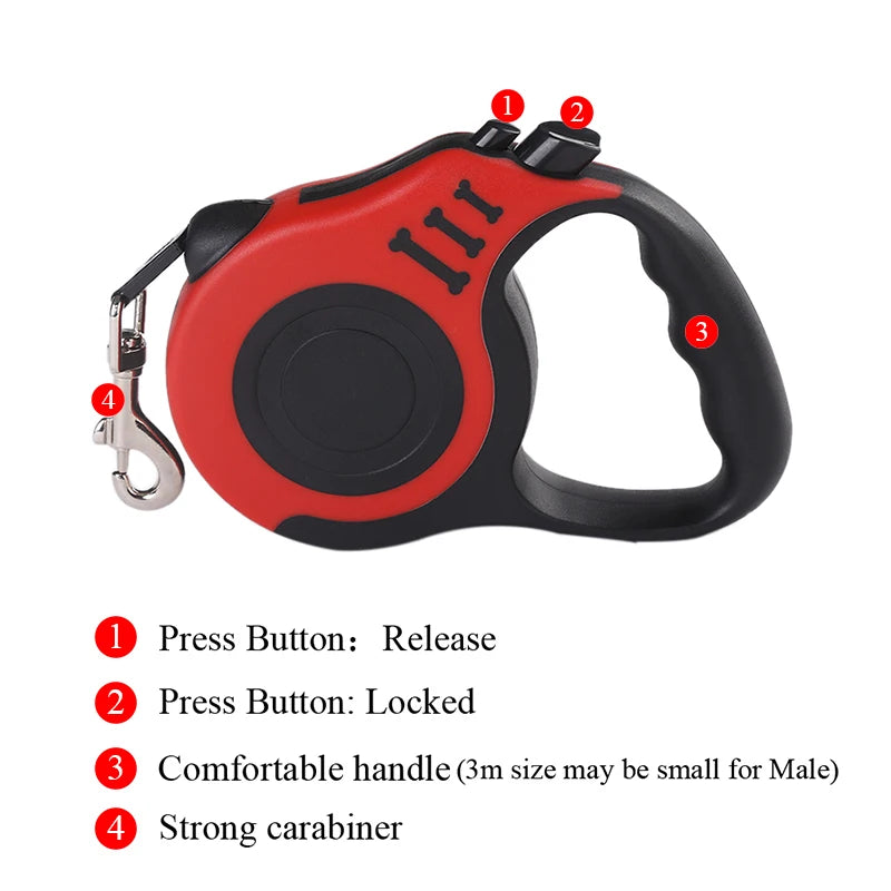 3m/5m Automatic Retractable Dog Leash