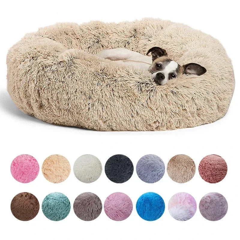 40-90cm Round Pet Bed – Plush Comfort for Your Pet All Winter Long!