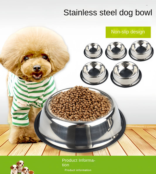 Stainless Steel Pet Feeding Bowl – Durable, Practical, and Perfect for Every Pet!