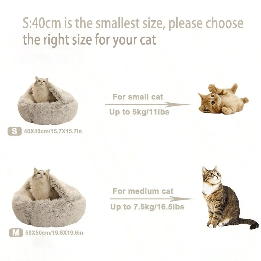 Soft Plush Pet Bed with Cover – The Ultimate Cozy Retreat for Small Pets!