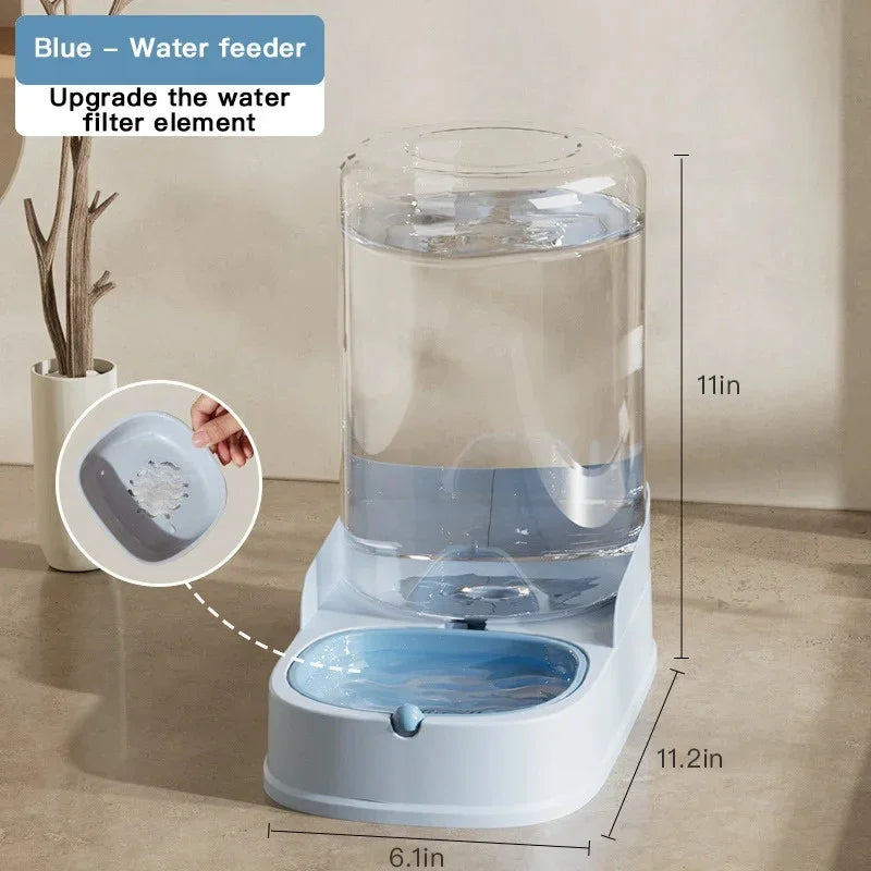 Automatic Pet Feeder & Water Dispenser - Transparent Food Storage for Dogs & Cats